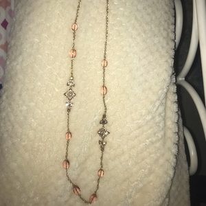Gold long necklace